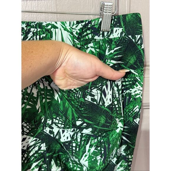 Athleta NWT 2015 Deadstock Baggy Palm Print Aspire Ankle Pant Workout Green 4 - Picture 7 of 11